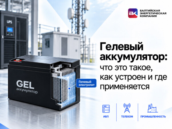 Гелевый аккумулятор: что это такое, как устроен и где применяется